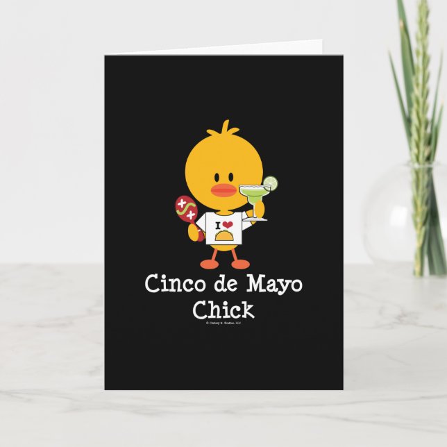 Carte de voeux de poussin de Cinco De Mayo (Devant)