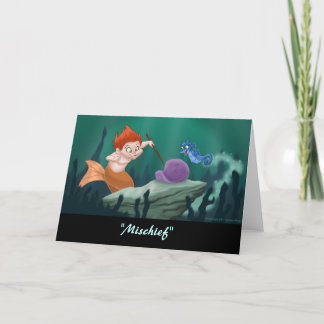 Carte de voeux de "préjudice" de Merboy (blanc à