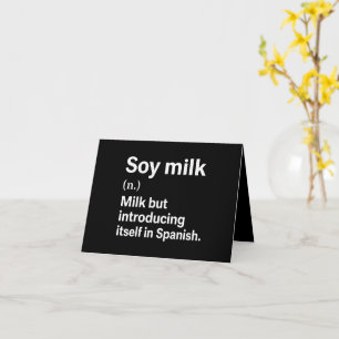 Carte de vœux de présentation espagnole au lait de