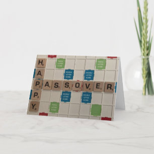 Carte de vœux de recherche de mots de Pâque juive