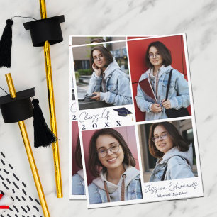 Carte de voeux de remise de diplômes multi-photos