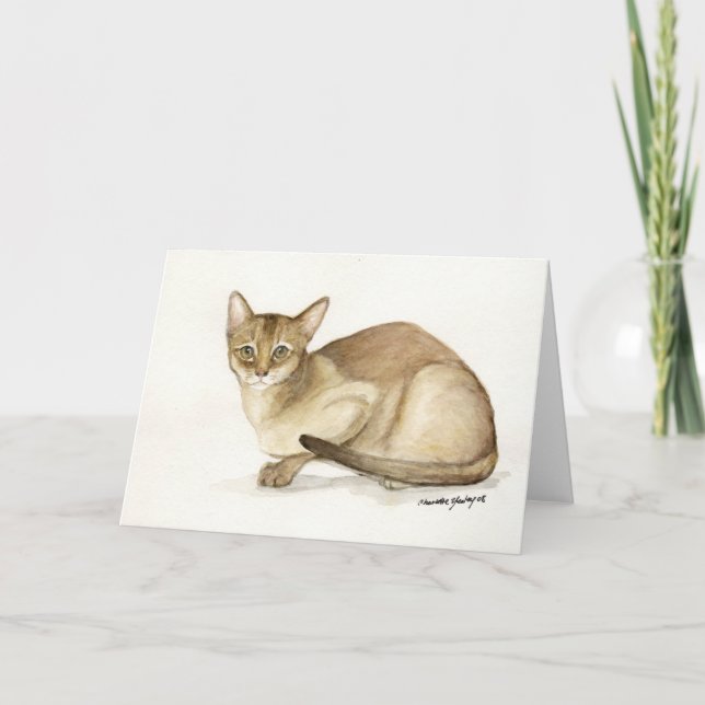 Carte de voeux de reproduction d'art "de chat (Devant)