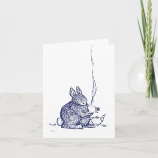 Carte de vœux de rétablissement Blue Bunny