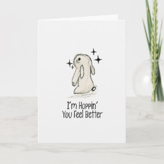 Carte de vœux de rétablissement Bunny Hoppin’ You 