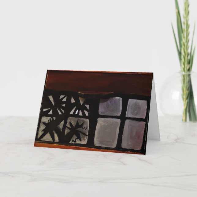 Carte de vœux de rétablissement "Éclats d'acryliqu (Devant)