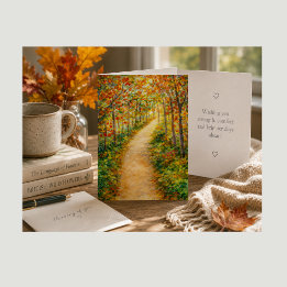 Carte de vœux de rétablissement Feuilles d'automne