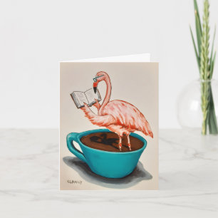Carte de vœux de rétablissement Flamingo