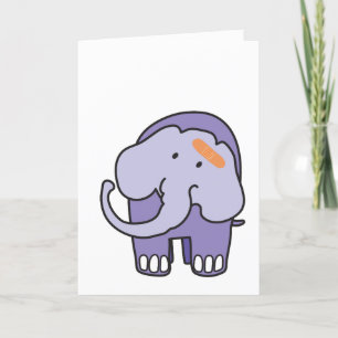 Carte de vœux de rétablissement pour éléphant