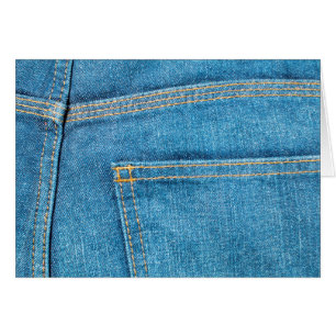 Carte de voeux de retour des jeans bleus