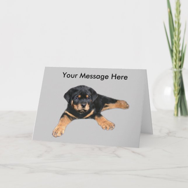 Carte de voeux de rottweiler (Devant)