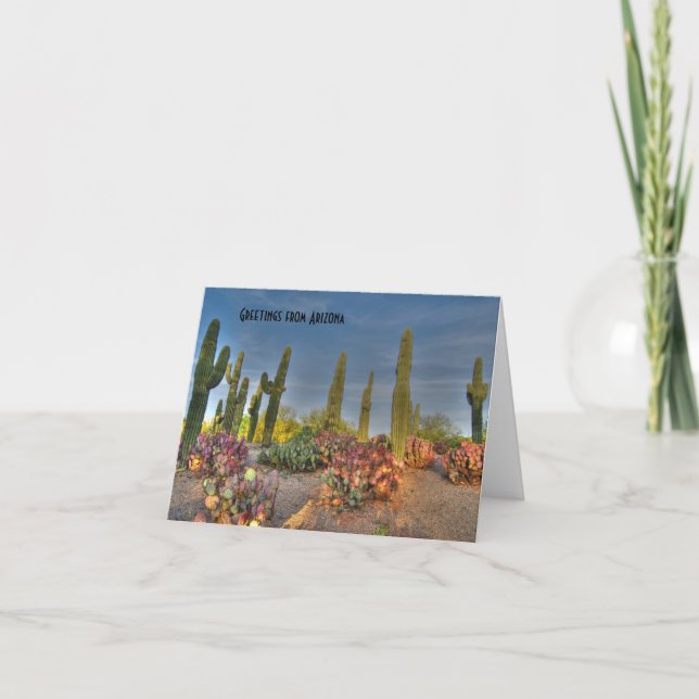 Carte de voeux de Saguaro de l'Arizona (Devant)