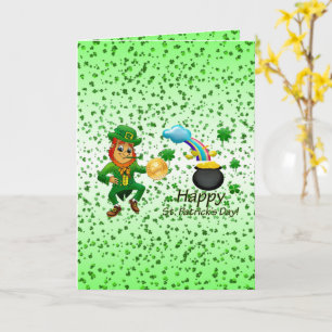 Carte de voeux de Saint Patrick Leprechaun