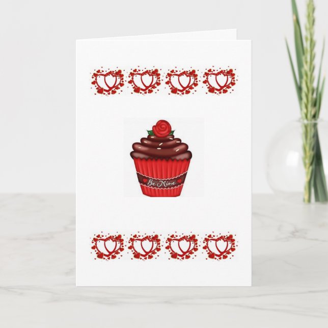 Carte de voeux de Saint Valentin Cupcake (Devant)