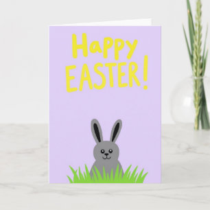 Carte de vœux de saison de Pâques Lapin de printem