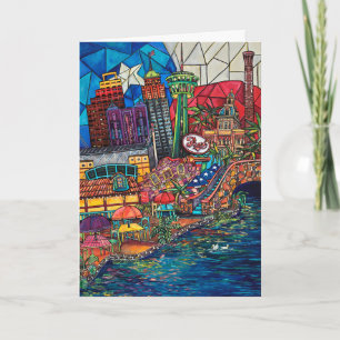 Carte de voeux de San Antonio de mosaïque