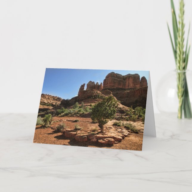 Carte de voeux de Sedona de roche de cathédrale (Devant)