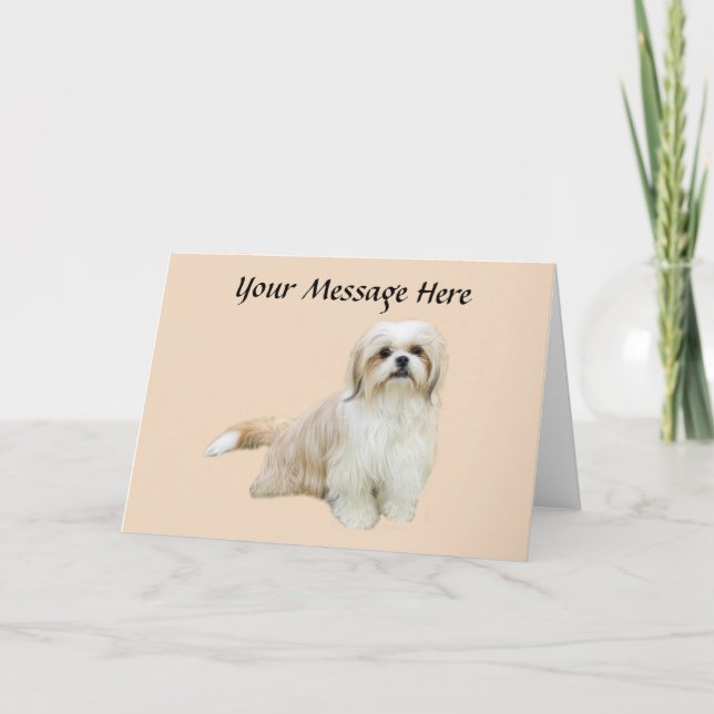Carte de voeux de Shih Tzu (Devant)