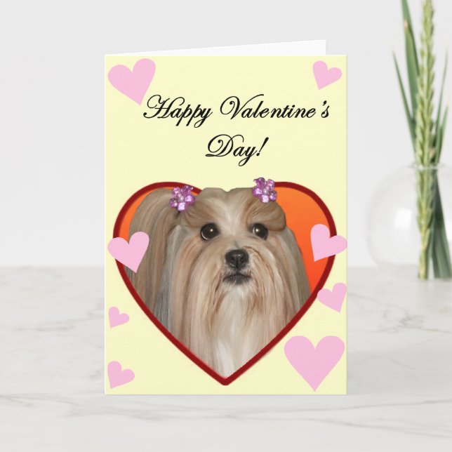 Carte de voeux de Shih Tzu de Valentine (Devant)