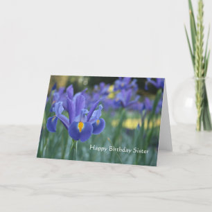 Carte de voeux de soeur de joyeux anniversaire