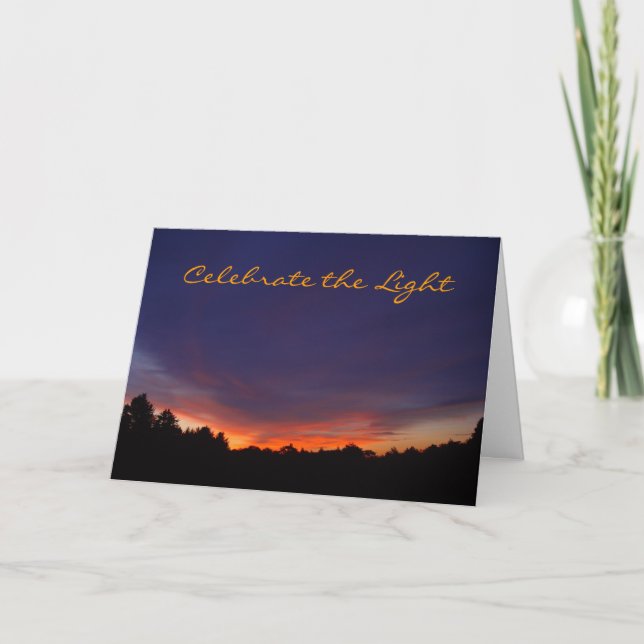 Carte de voeux de solstice de lever de soleil (Devant)