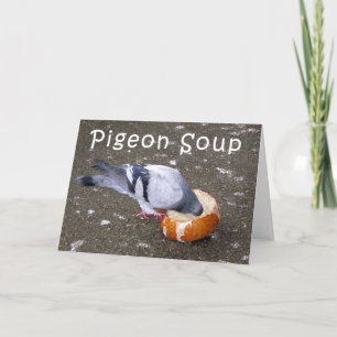 carte de voeux de soupe à pigeon