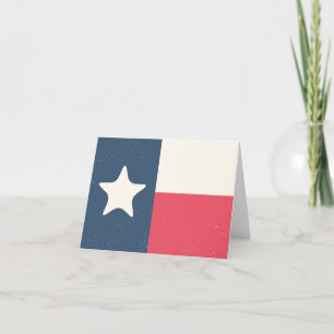 Carte de voeux de style pays du drapeau du Texas