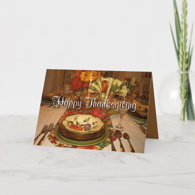 Carte de voeux de table Thanksgiving (Devant)