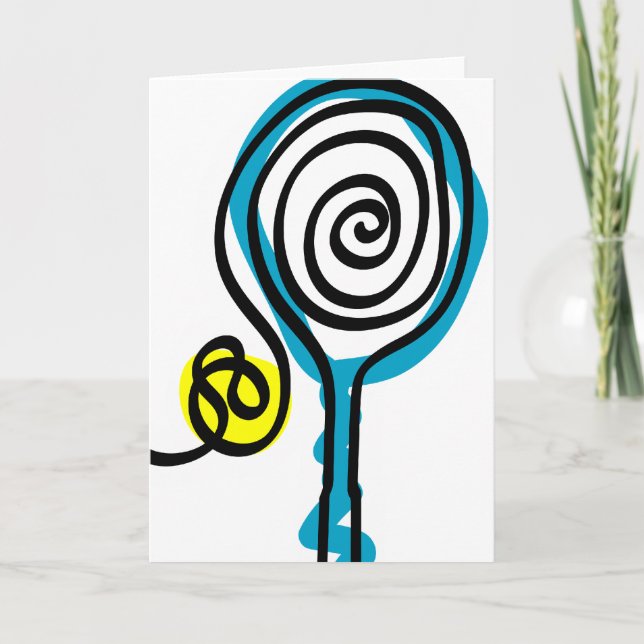 Carte de voeux de tennis pour toute occasion spéci (Devant)