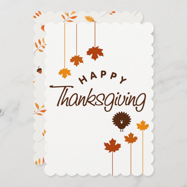 Carte de vœux de Thanksgiving (Devant / Derrière)