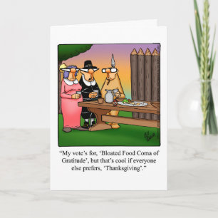 Carte de voeux de Thanksgiving amusante "Spectickl