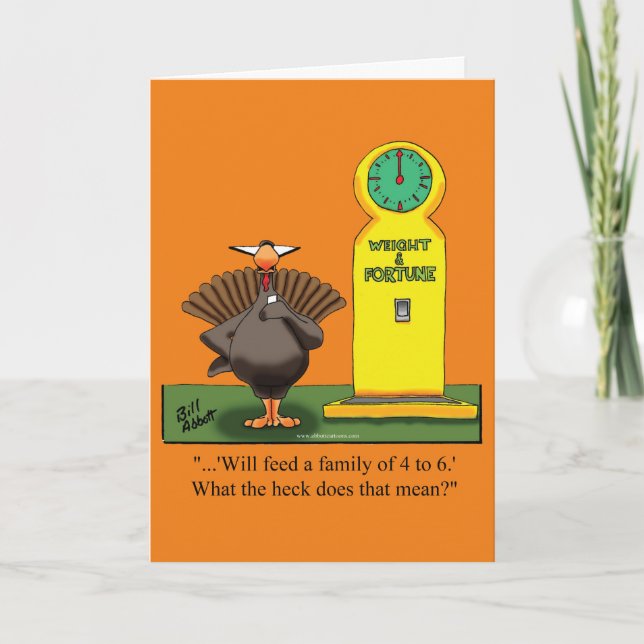 Carte de voeux de Thanksgiving amusante "Spectickl (Devant)