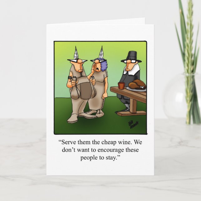 Carte de voeux de Thanksgiving amusante "Spectickl (Devant)