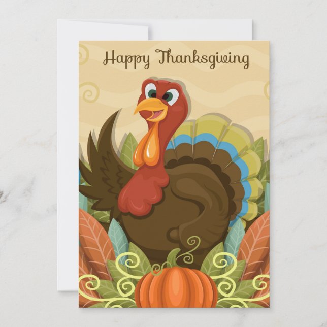 Carte de vœux de Thanksgiving joyeuse (Devant)