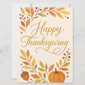Carte de vœux de Thanksgiving joyeux