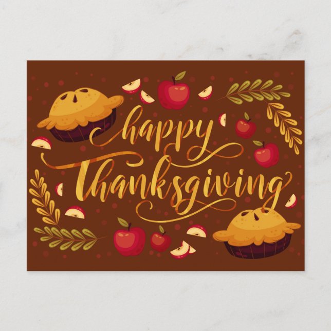 Carte de vœux de Thanksgiving joyeux (Devant)
