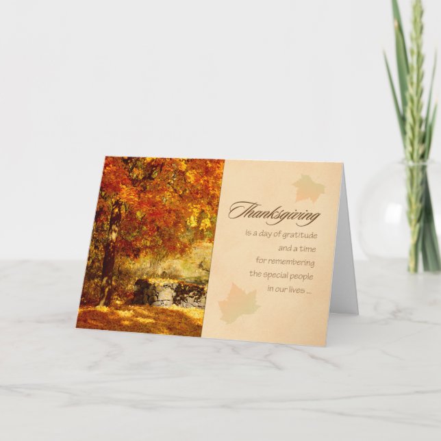 Carte de voeux de Thanksgiving pour les entreprise (Devant)