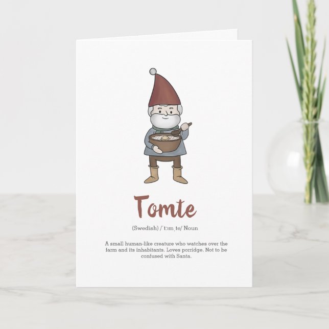 Carte de vœux de Tomte Gnome suédois (Devant)