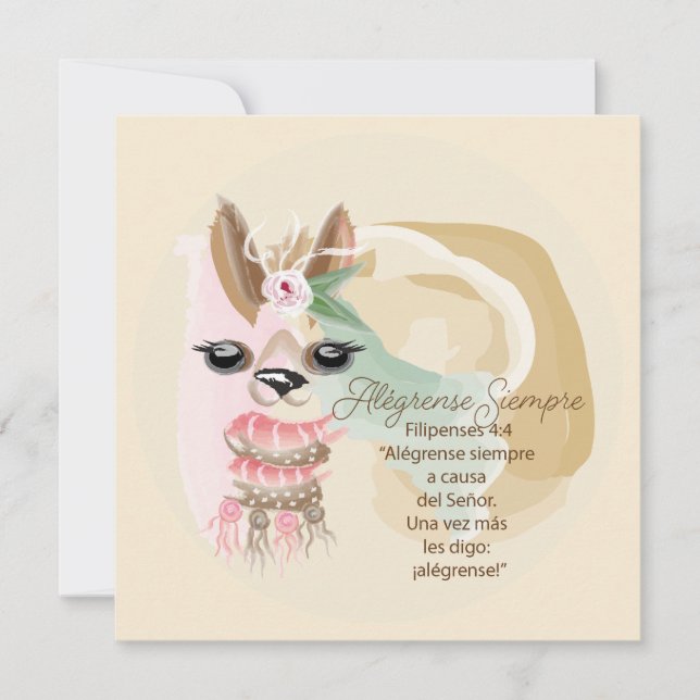 Carte de voeux de toujours plaisir en espagnol (Devant)