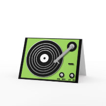Carte de voeux de Tourne-disque