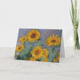 Carte de voeux de tournesol, tournesols Monet