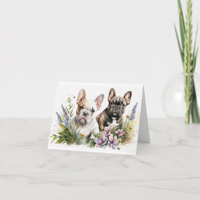 Carte de voeux de toute occasion Chiens français (Devant)
