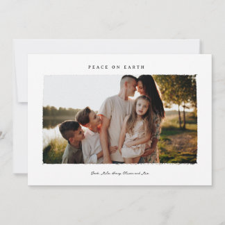 Carte de vœux de vacances avec photo de famille "P