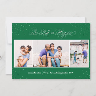 Carte de vœux de vacances Be Still and Rejoice ver