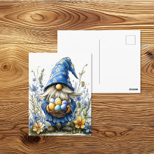 Carte de vœux de vacances de gnome de Pâques