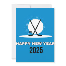 Carte de vœux de vacances de hockey 2025