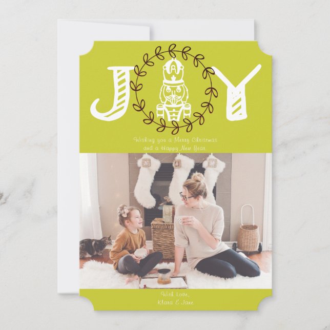 Carte de vœux de vacances de joie de Casse-Noisett (Devant)