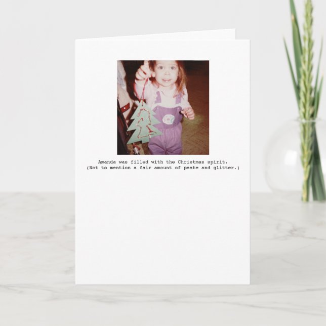 Carte de voeux de vacances d'esprit de Noël (Devant)