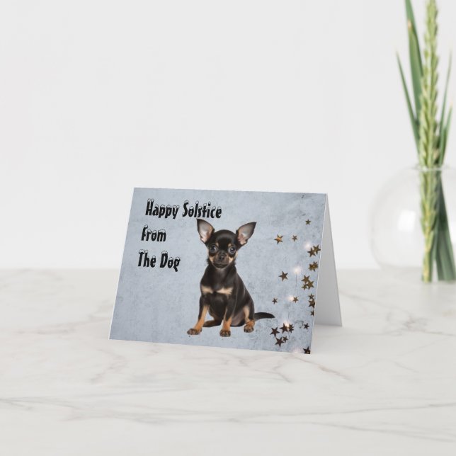 Carte de voeux de vacances du chien (Devant)