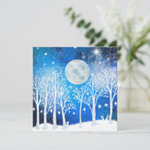 Carte de vœux de vacances Galaxie festive, vierge