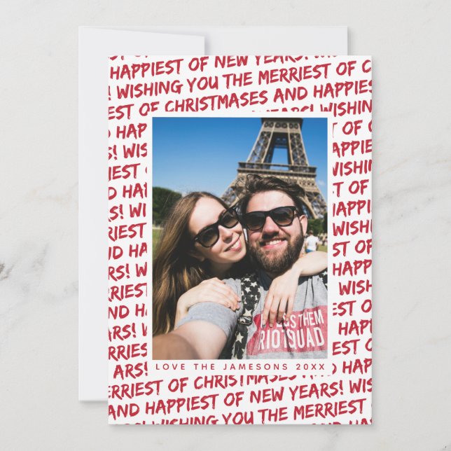 Carte de vœux de vacances *Graffiti de Noël* (Devant)